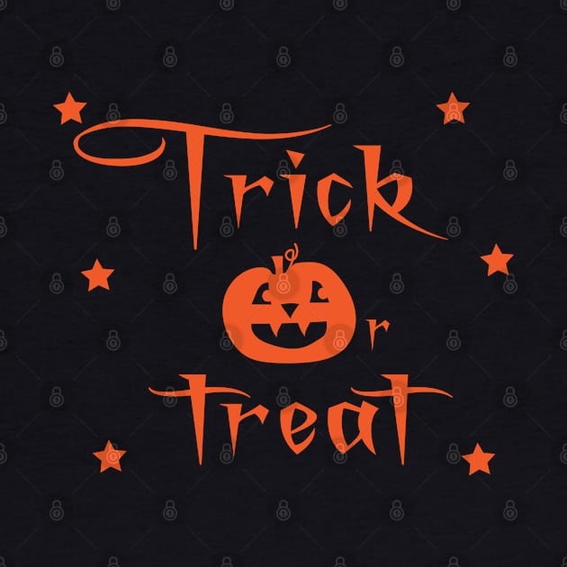 Trick Or Treat Halloween in Orange by FruitflyPie